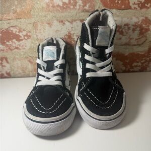 Vans Kids Black and White High-Top Sneakers